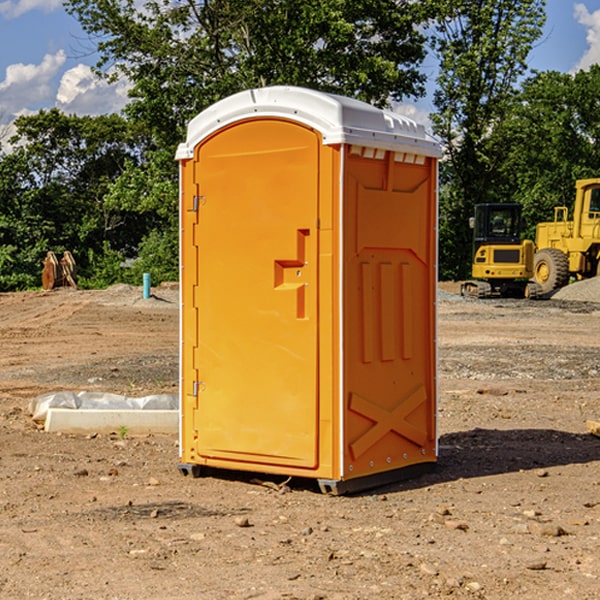 how often are the portable restrooms cleaned and serviced during a rental period in St Lucas Iowa